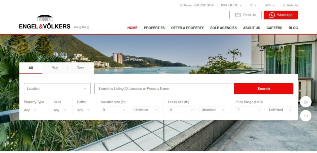 Engel and Volkers Hong Kong Homepage