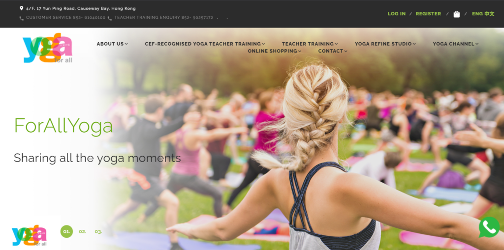 for all yoga homepage